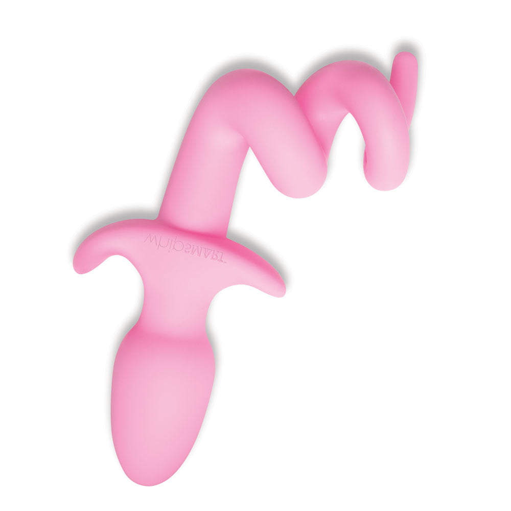 WhipSmart Furry Tales 3.5 Inch Silicone Piggy Tail Butt Plug - Pink 8.9 cm Butt Plug with Pig Tail - Naughty by Nature Adult Store