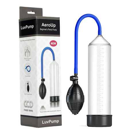 LuvPump AeroUp Beginners Penis Pump - Clear Penis Pump - Naughty by Nature Adult Store