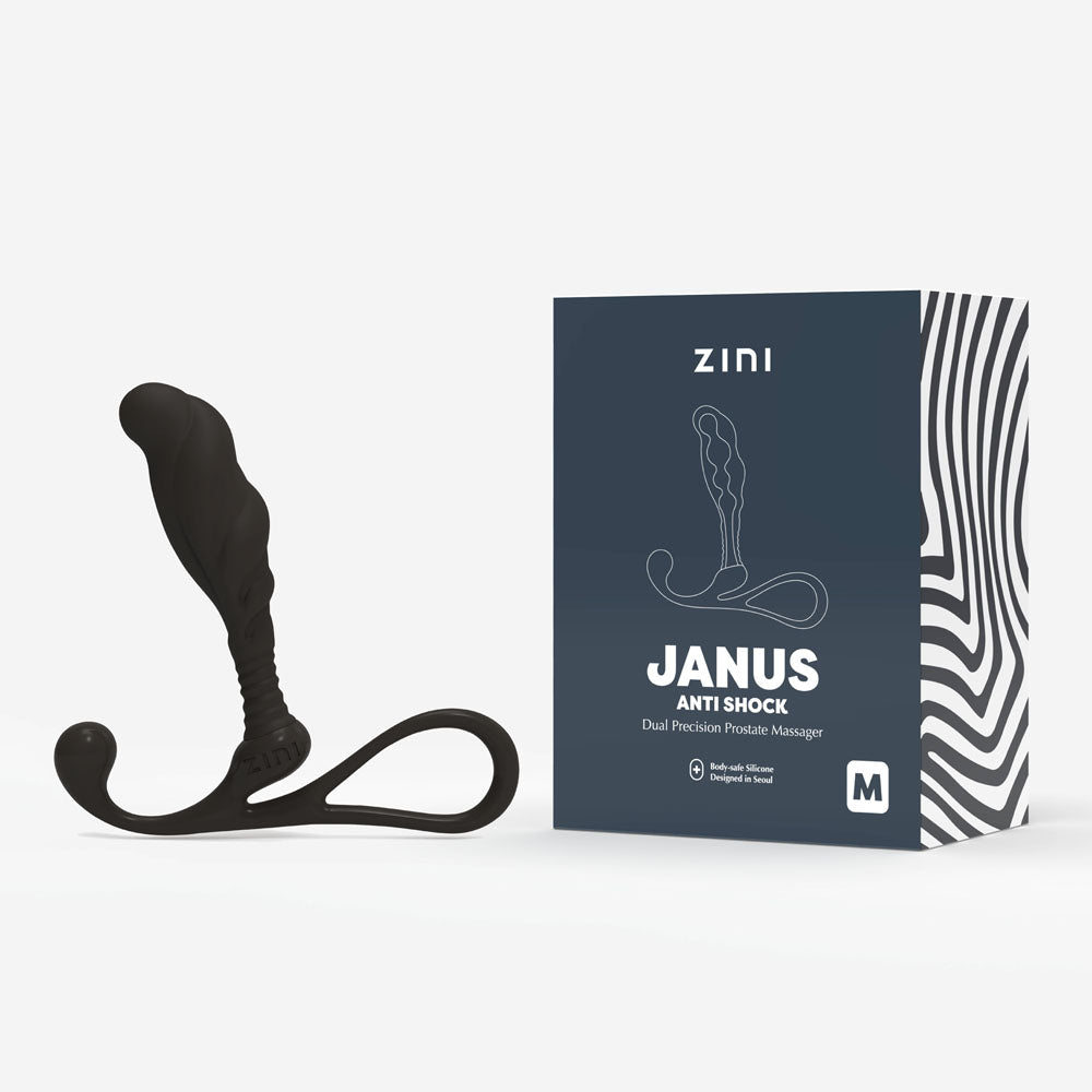 Zini Janus Anti Shock - Medium - Black Medium Prostate Massager - Naughty by Nature Adult Store