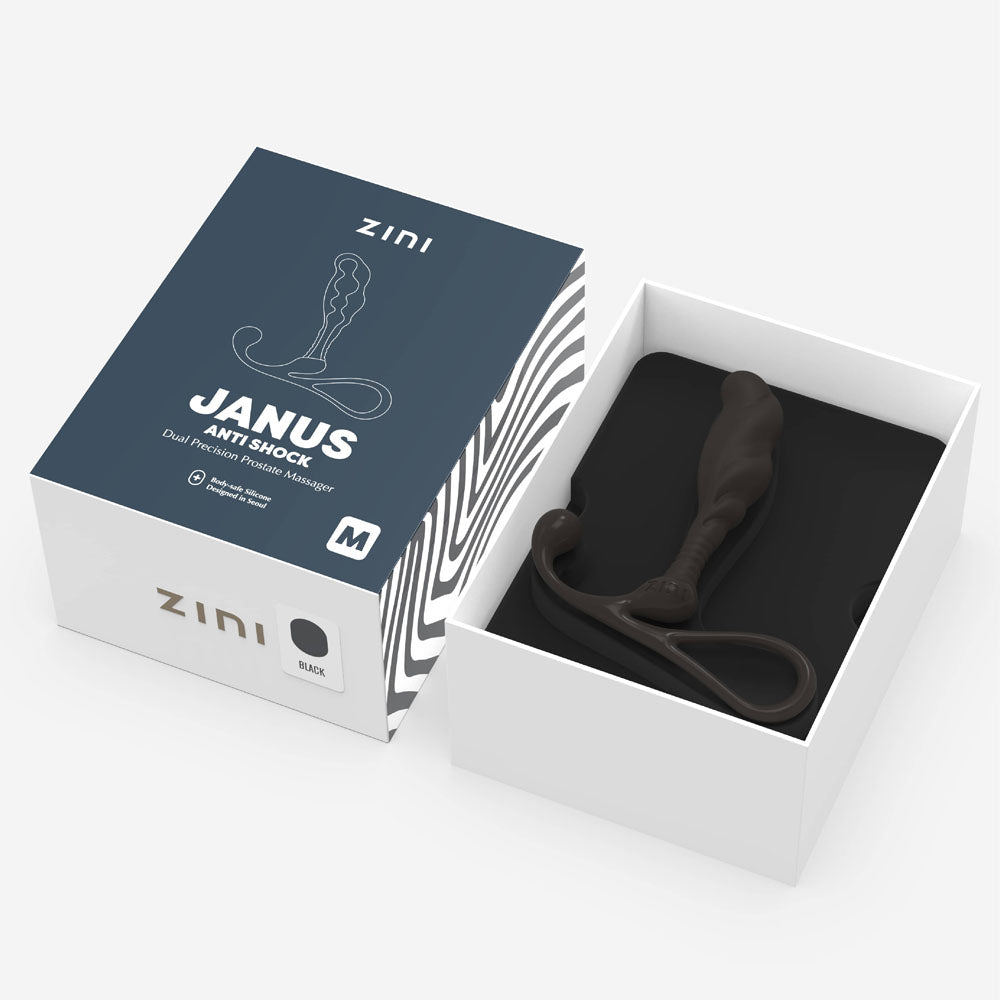 Zini Janus Anti Shock - Medium - Black Medium Prostate Massager - Naughty by Nature Adult Store