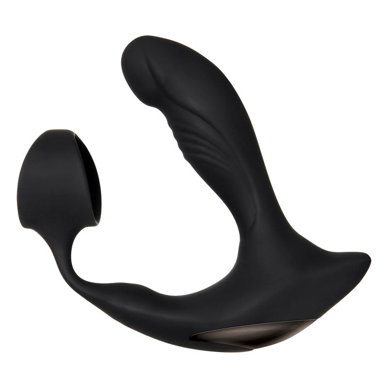 Zero Tolerance Strapped & Tapped - Black USB Rechargeable Heating Anal Plug with Cock Ring - Naughty by Nature Adult Store