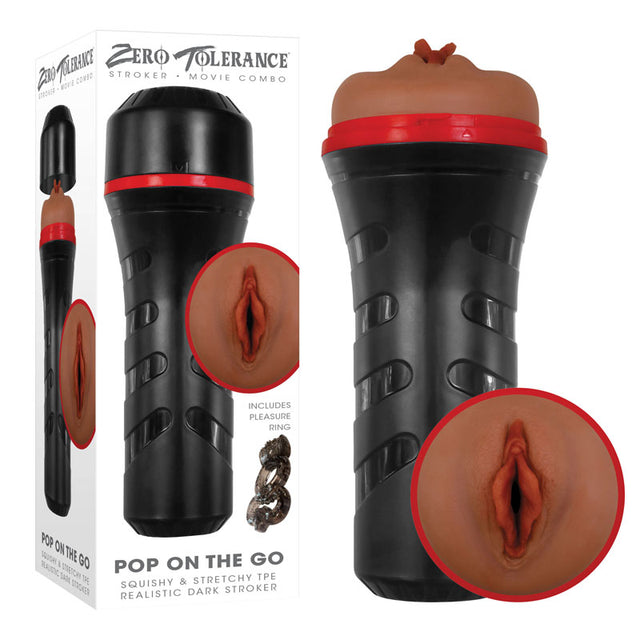 Zero Tolerance POP ON THE GO Dark - Brown Vagina Masturbator - Naughty by Nature Adult Store