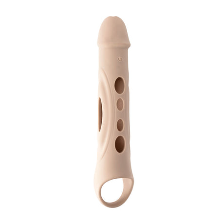Zero Tolerance BIG BOY EXTENDER - Light - Flesh USB Rechargeable Vibrating Penis Extension Sleeve - Naughty by Nature Adult Store