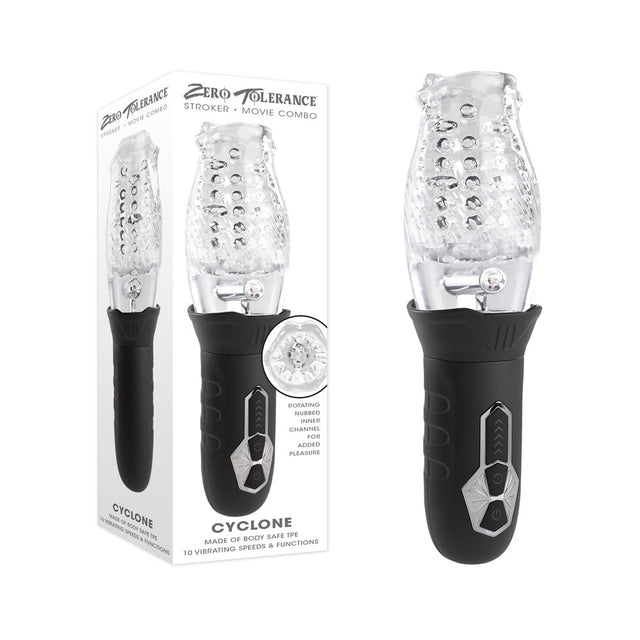 Zero Tolerance CYCLONE - USB Rechargeable Spinning & Vibrating Stroker - Naughty by Nature Adult Store