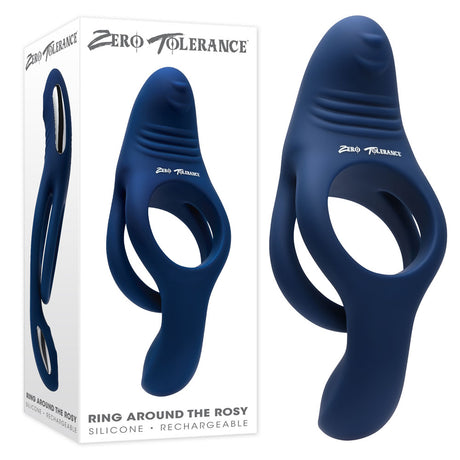 Zero Tolerance RING AROUND THE ROSY - Navy Blue USB Rechargeable Cock Ring - Naughty by Nature Adult Store