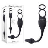 Zero Tolerance PLUG & TUG - Black USB Rechargeable Vibrating Cock Ring with Anal Plug - Naughty by Nature Adult Store