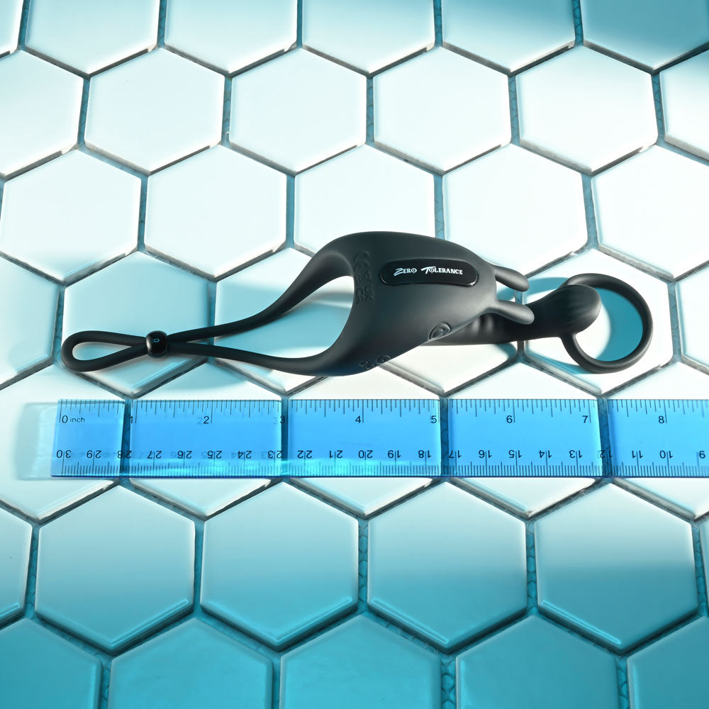 Zero Tolerance SADDLE UP - Black USB Rechargeable Vibrating Cock & Ball Rings - Naughty by Nature Adult Store