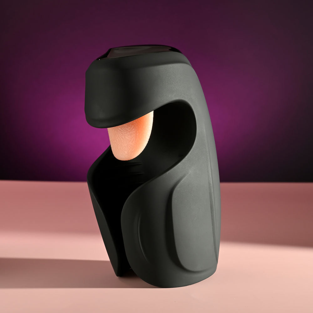 Zero Tolerance LICK THE TIP - Black USB Rechargeable Vibrating & Flicking Masturbator - Naughty by Nature Adult Store