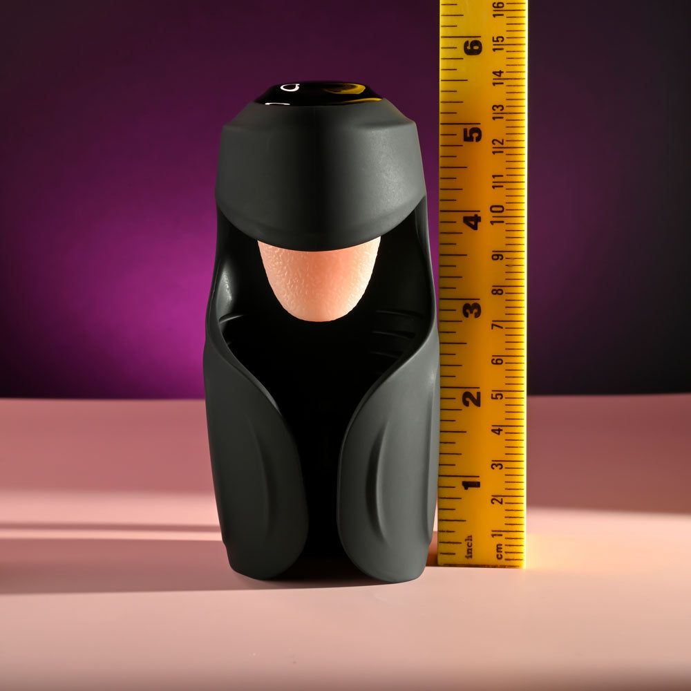 Zero Tolerance LICK THE TIP - Black USB Rechargeable Vibrating & Flicking Masturbator - Naughty by Nature Adult Store