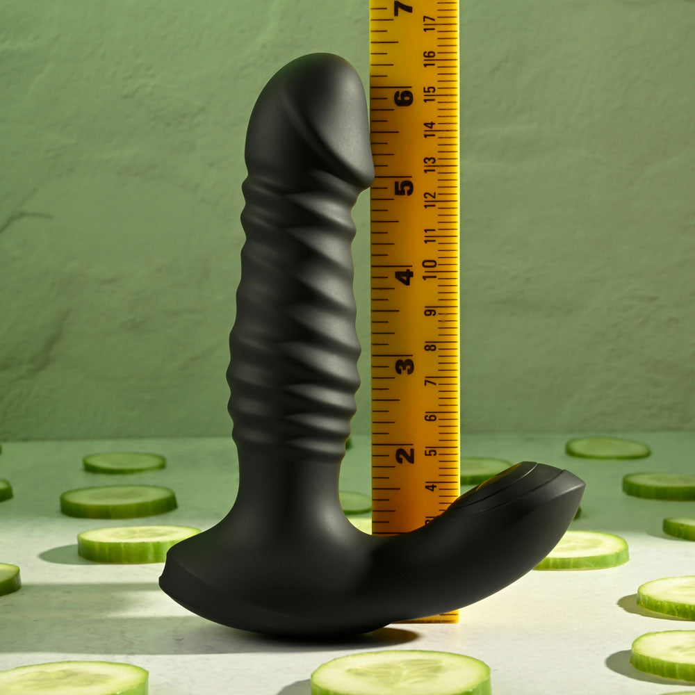 Zero Tolerance STRIKER - Black 16.4 cm USB Rechargeable Thrusting Anal Vibrator with Wireless Remote Control - Naughty by Nature Adult Store
