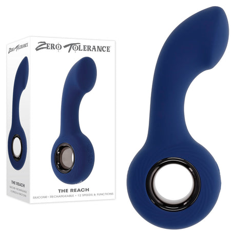 Zero Tolerance THE REACH - Blue 13.8 cm USB Rechargeable Vibrating Anal Plug - Naughty by Nature Adult Store