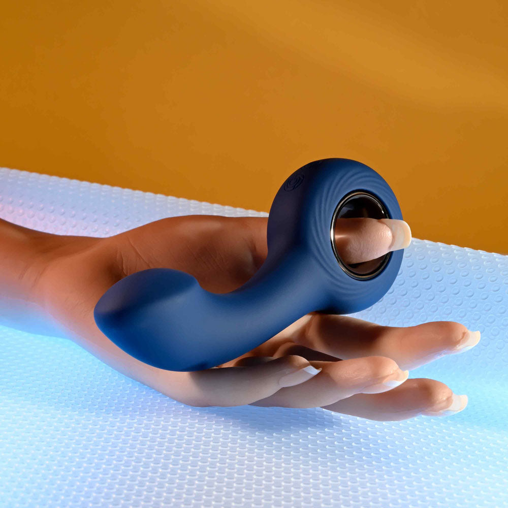 Zero Tolerance THE REACH - Blue 13.8 cm USB Rechargeable Vibrating Anal Plug - Naughty by Nature Adult Store