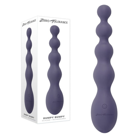 Zero Tolerance RUMPY BUMPY - Purple 17.5 cm USB Rechargeable Vibrating Anal Beads - Naughty by Nature Adult Store