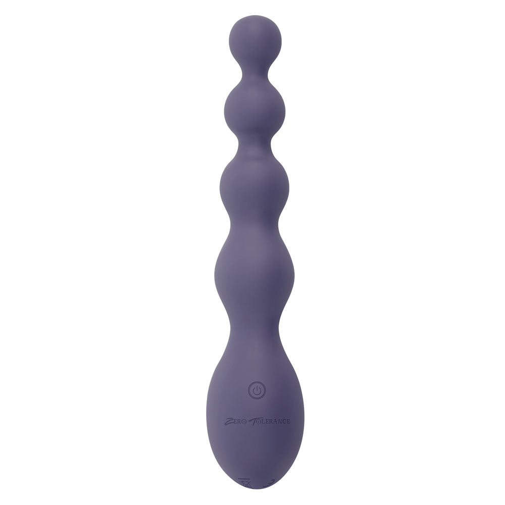 Zero Tolerance RUMPY BUMPY - Purple 17.5 cm USB Rechargeable Vibrating Anal Beads - Naughty by Nature Adult Store