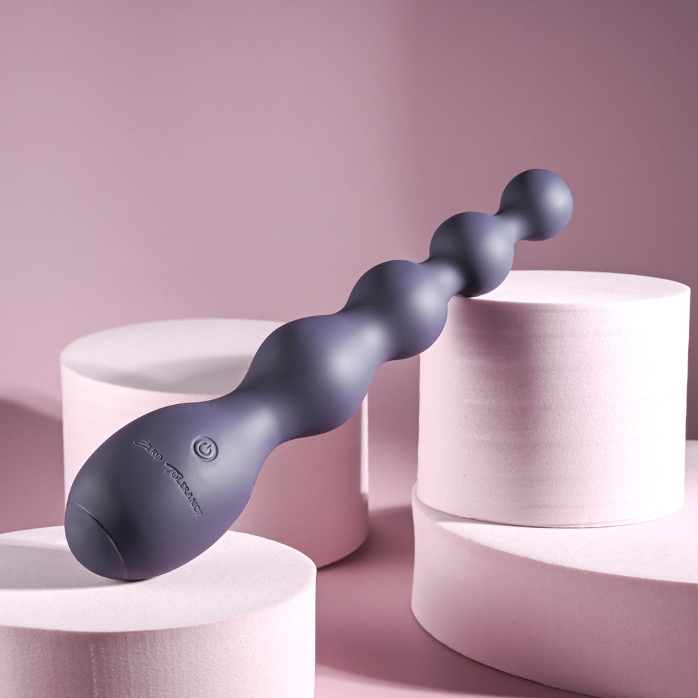Zero Tolerance RUMPY BUMPY - Purple 17.5 cm USB Rechargeable Vibrating Anal Beads - Naughty by Nature Adult Store