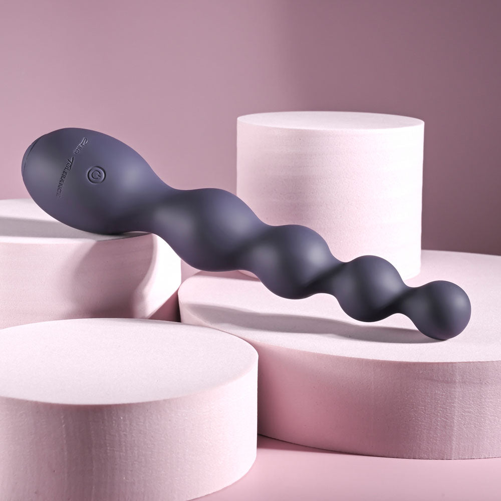 Zero Tolerance RUMPY BUMPY - Purple 17.5 cm USB Rechargeable Vibrating Anal Beads - Naughty by Nature Adult Store