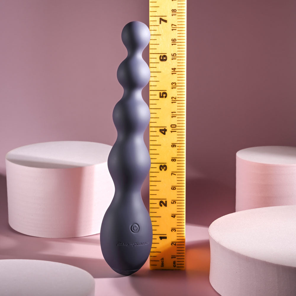 Zero Tolerance RUMPY BUMPY - Purple 17.5 cm USB Rechargeable Vibrating Anal Beads - Naughty by Nature Adult Store