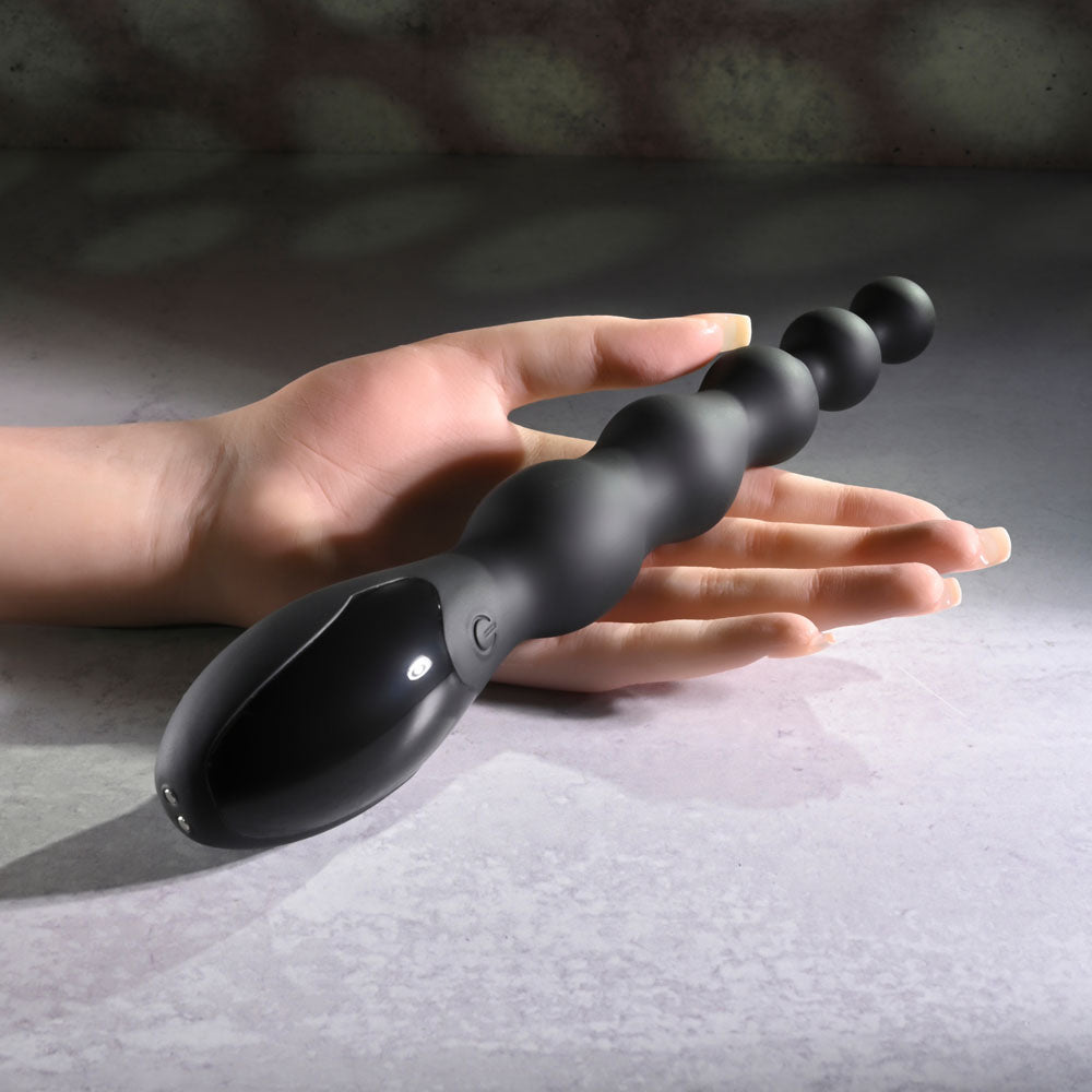 Zero Tolerance BACKDOOR BATON - Black 24 cm USB Rechargeable Vibrating Anal Beads - Naughty by Nature Adult Store