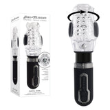 Zero Tolerance THRILL RIDE - Clear USB Rechargeable Thrusting, Rotating & Vibrating Stroker - Naughty by Nature Adult Store