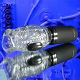 Zero Tolerance THRILL RIDE - Clear USB Rechargeable Thrusting, Rotating & Vibrating Stroker - Naughty by Nature Adult Store