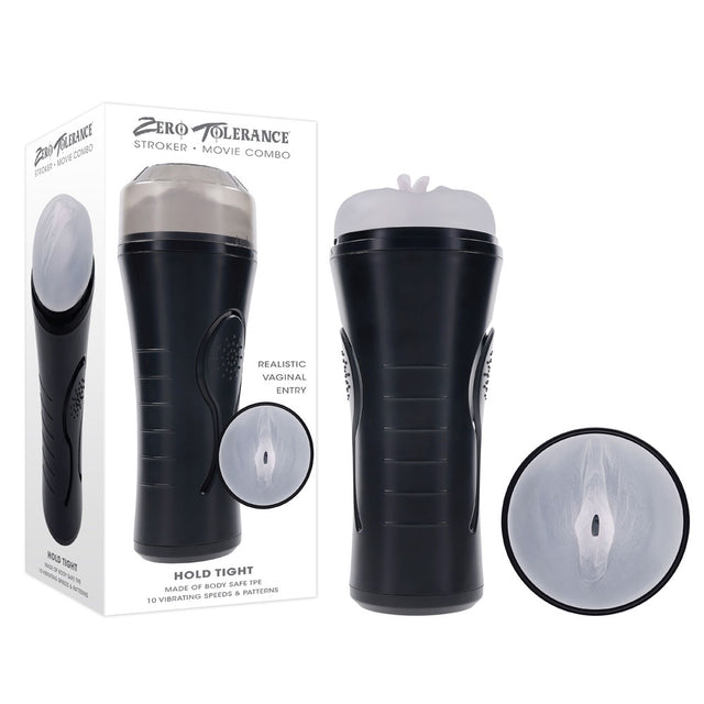 Zero Tolerance HOLD TIGHT - Clear USB Rechargeable Vibrating Vagina Stroker - Naughty by Nature Adult Store