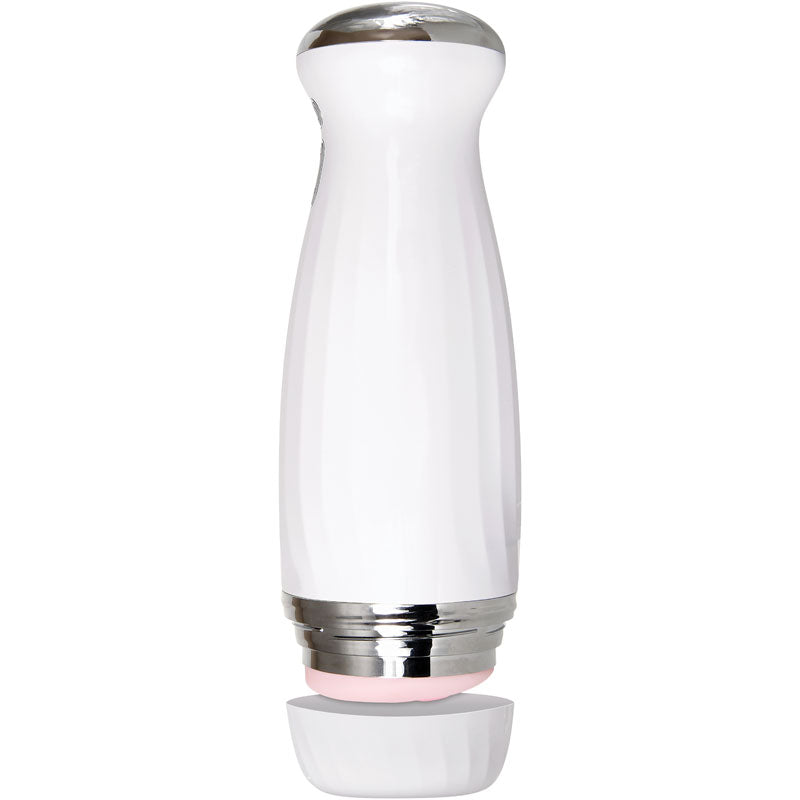 Zero Tolerance The Thrusting Stroker - White USB Rechargeable Thrusting Masturbator - Naughty by Nature Adult Store