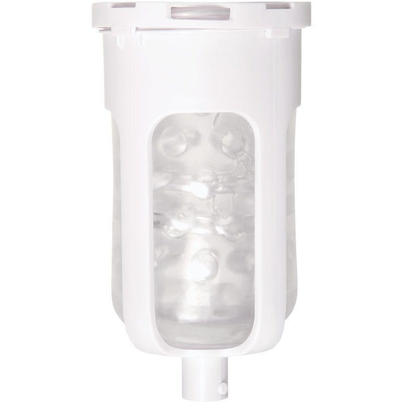 Zero Tolerance The Thrusting Stroker - White USB Rechargeable Thrusting Masturbator - Naughty by Nature Adult Store