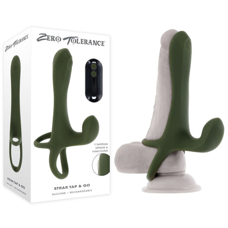 Zero Tolerance STRAP, TAP & GO - Vibrating & Tapping Sleeve & Wireless Remote