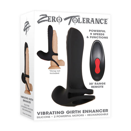 Zero Tolerance Vibrating Girth Enhancer - Black USB Rechargeable Sleeve with Wireless Remote - Naughty by Nature Adult Store
