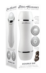 Zero Tolerance DOUBLE DIP - White/Clear 21.2 cm Double Ended Stroker - Naughty by Nature Adult Store