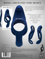 Zero Tolerance RING AROUND THE ROSY - Navy Blue USB Rechargeable Cock Ring - Naughty by Nature Adult Store
