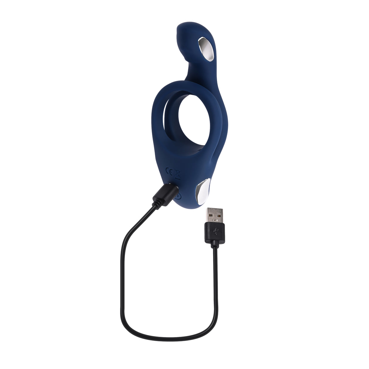 Zero Tolerance RING AROUND THE ROSY - Navy Blue USB Rechargeable Cock Ring - Naughty by Nature Adult Store