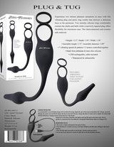 Zero Tolerance PLUG & TUG - Black USB Rechargeable Vibrating Cock Ring with Anal Plug - Naughty by Nature Adult Store