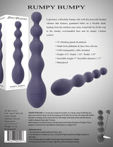 Zero Tolerance RUMPY BUMPY - Purple 17.5 cm USB Rechargeable Vibrating Anal Beads - Naughty by Nature Adult Store