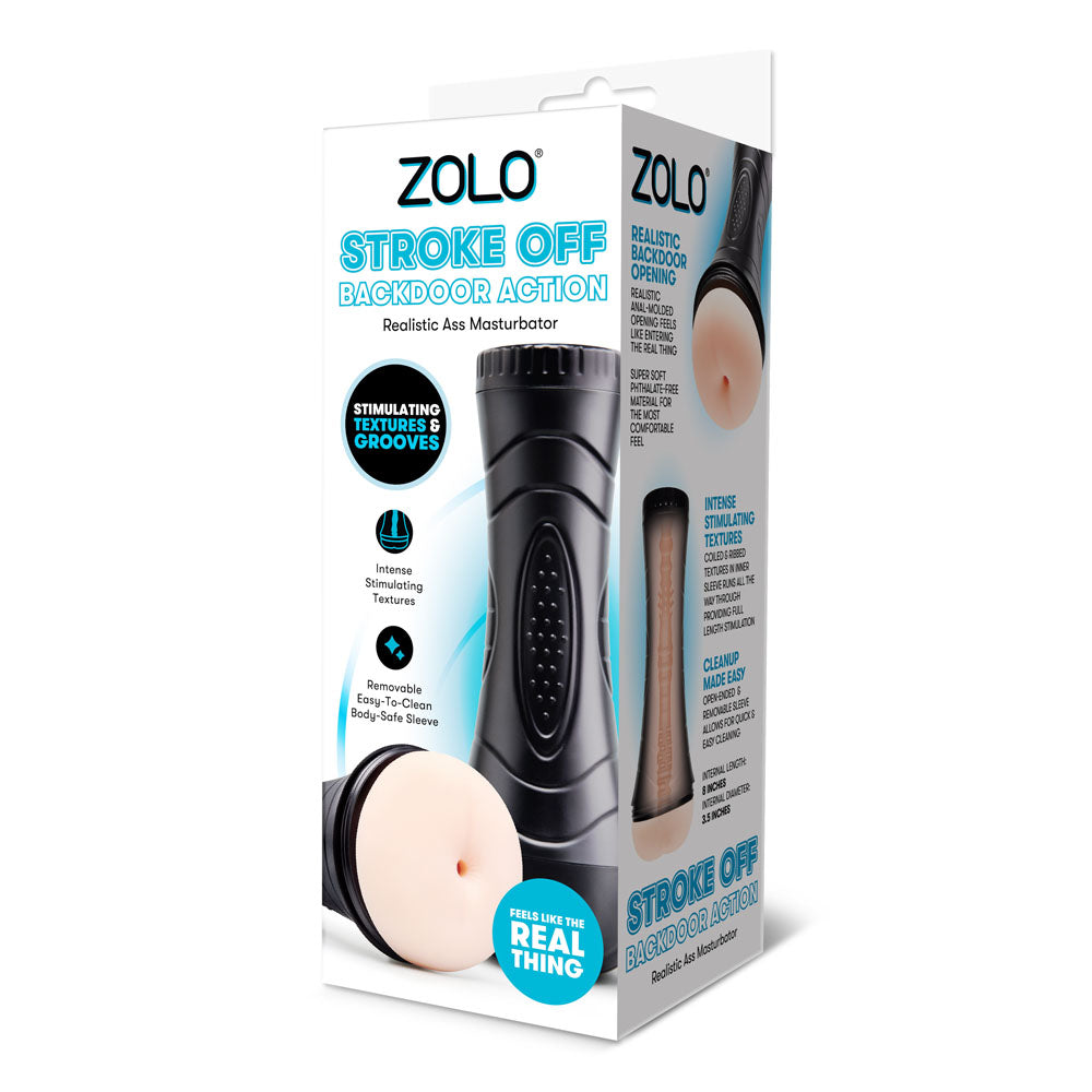 Zolo Stroke Off Backdoor Action Flesh Anal Stroker