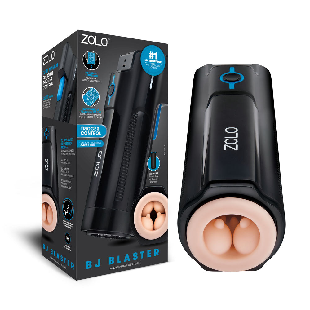 Zolo BJ Blaster - USB Rechargeable Vibrating & Thrusting Masturbator - Naughty by Nature Adult Store