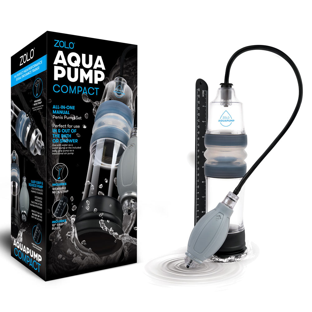 Zolo Aquapump Compact - Clear Water Penis Pump - Naughty by Nature Adult Store