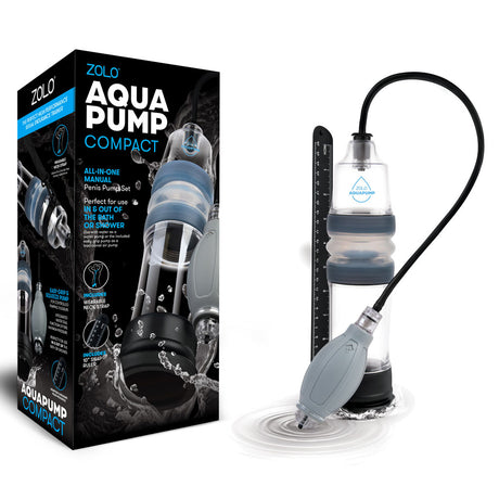 Zolo Aquapump Compact - Clear Water Penis Pump - Naughty by Nature Adult Store