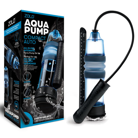 Zolo Aquapump Compact Auto - Blue Auto Water Penis Pump - Naughty by Nature Adult Store