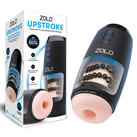 Zolo Upstroke - Flesh USB Rechargeable Auto Thrusting Masturbator - Naughty by Nature Adult Store