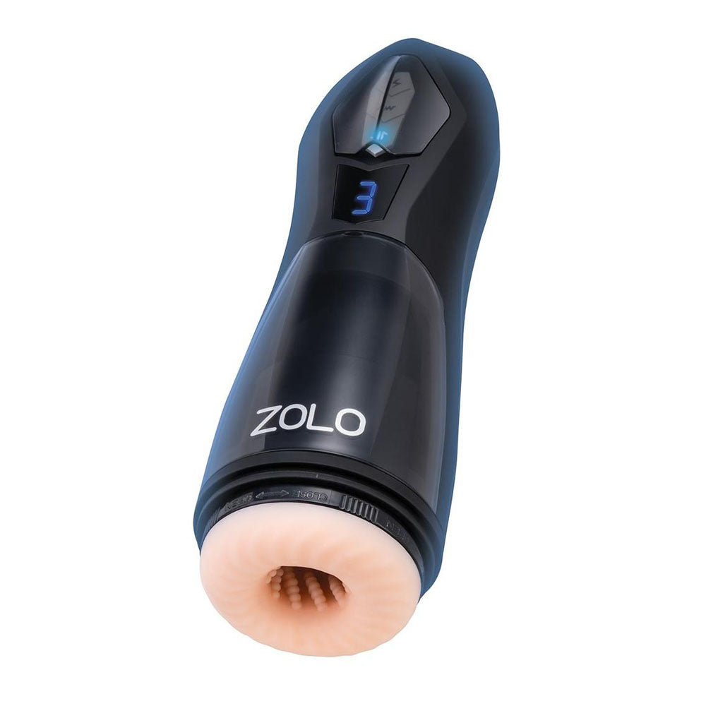 Zolo Lift Off Flesh USB Rechargeable Vibrating Thrusting Auto Stroker