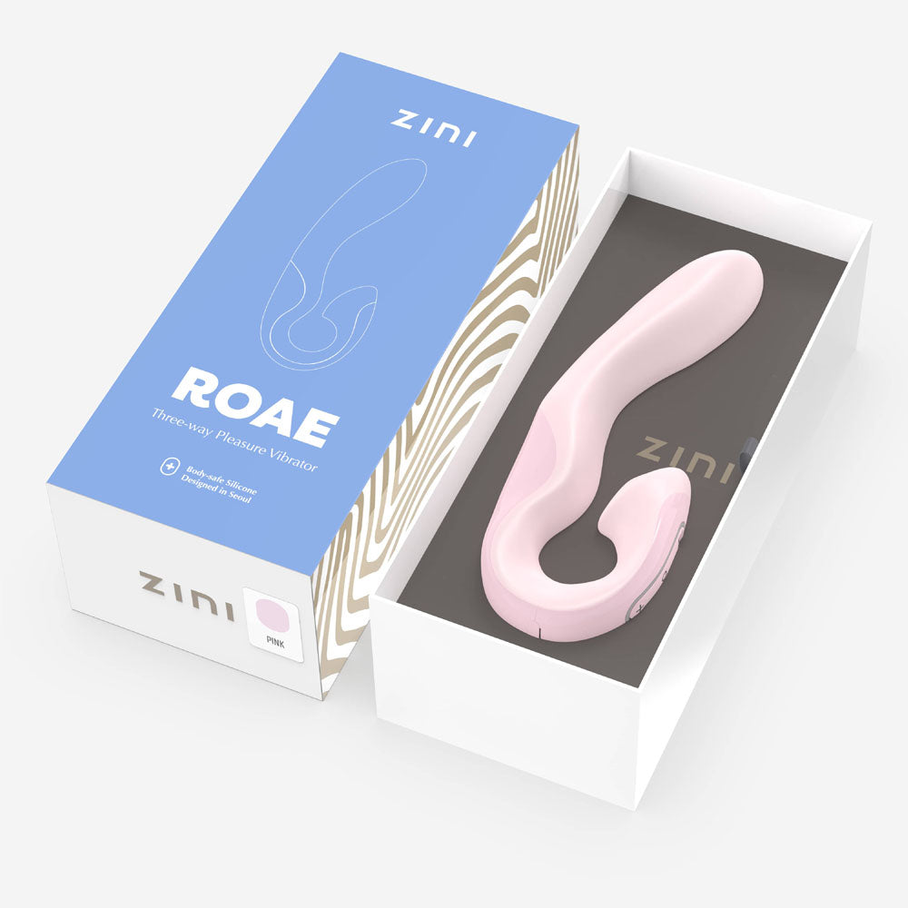 Zini Roae - Pink - Pink 19.5 cm USB Rechargeable Vibrator - Naughty by Nature Adult Store