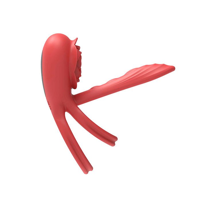 Adam And Eve Rose Vibrating Double Cock Ring For Couples - COCK RINGS