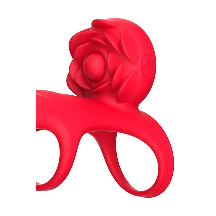 Adam And Eve Vibrating Rose Couples Cage Wireless Remote - COCK RINGS
