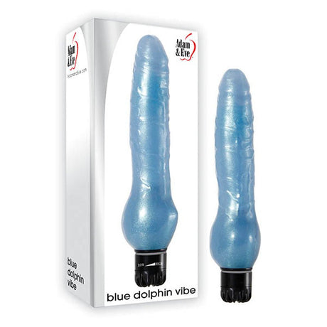 Adam & Eve Blue Dolphin Vibe - Blue 21.6 cm (8.5'') Vibrator - VIBRATORS