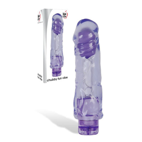 Adam & Eve Chubby Fun Vibe - Purple 22.9 cm (9'') Thick Vibrator - VIBRATORS