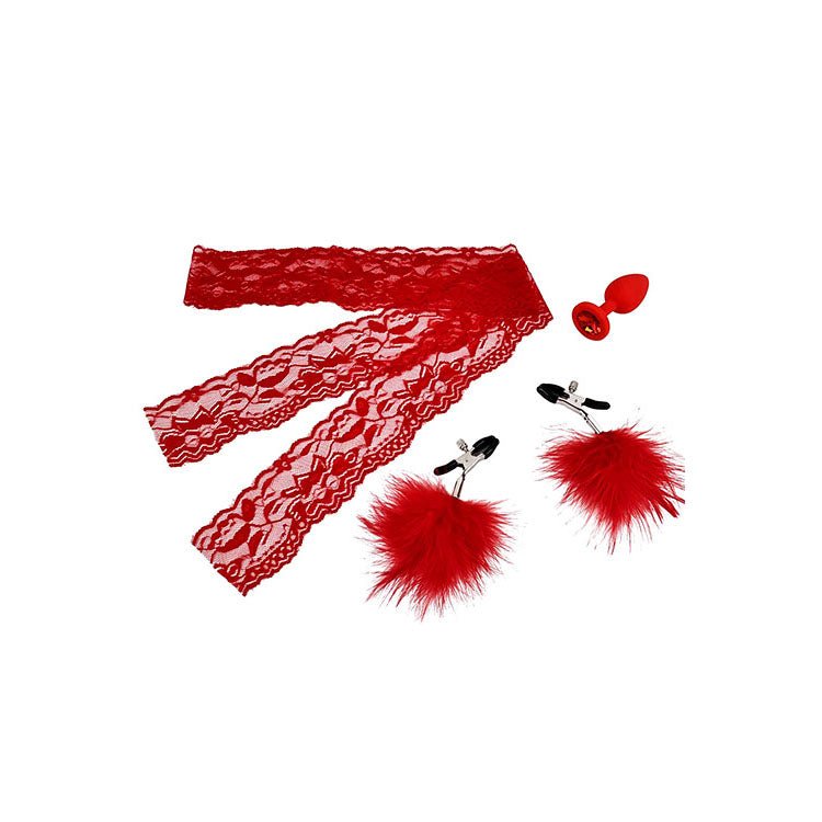Adam & Eve DELUXE RED HOT SEX KIT - Couples Kit - 13 Piece Set - Naughty by Nature Adult Store