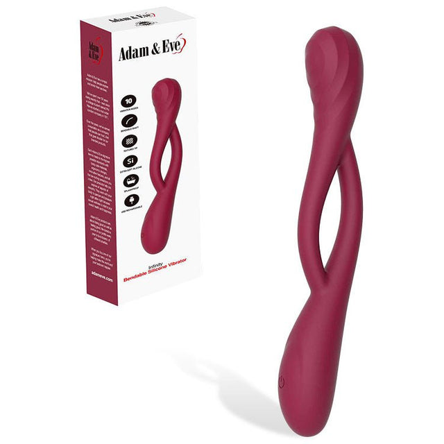 Adam & Eve INFINITY - Red Bendable Vibrator - Naughty by Nature Adult Store