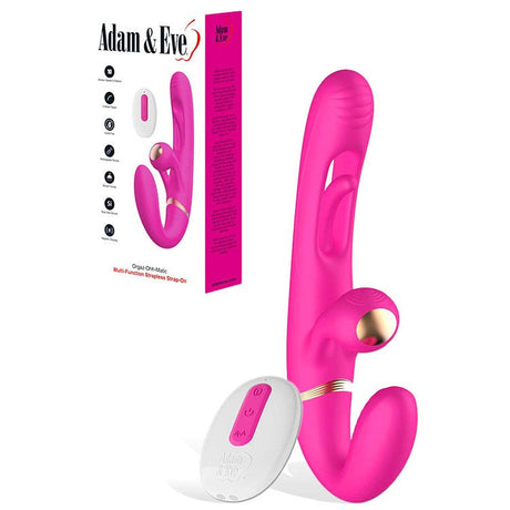 Adam & Eve ORGAZ - OHH - MATIC - Strapless Strap - On with Remote - STRAP - ONS