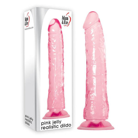 Adam & Eve Pink Jelly Realistic Dildo - Pink 21 cm (8'') Dong - DONGS